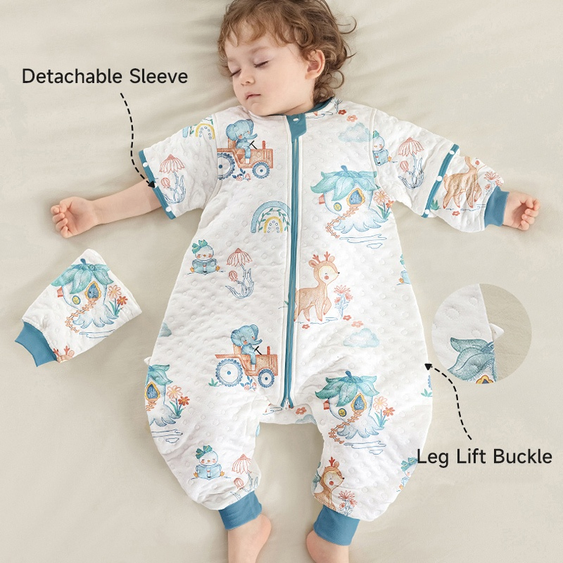 Customizable Toddler Winter Anti-Bacteria Sleeping Sack Newborn Infant Soft Air Layer Constant Temperature Sleep Bag