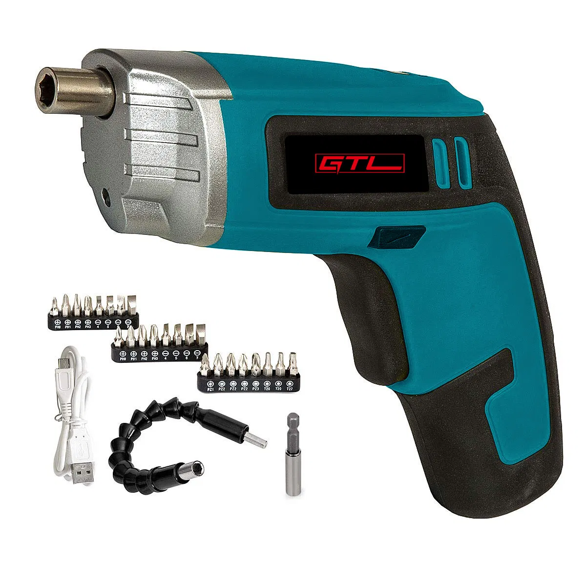3.6V Li-ion Power Tool Cordless Screwdriver, , 1300mAh Li-ion Electric Screwdriver, 5nm Max Torque, with Battery and LED Light, USB Rechargeable