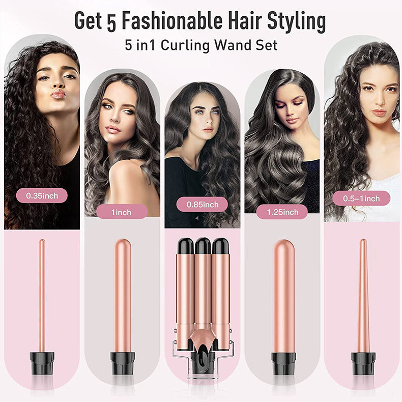 5-in-1 Professional Curling Iron Wave Curling Iron