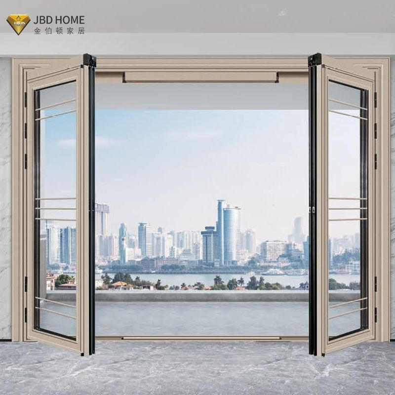 Balcony Indoor Folding Pd Sliding Swing Double Glass Bathroom Aluminum PT Door