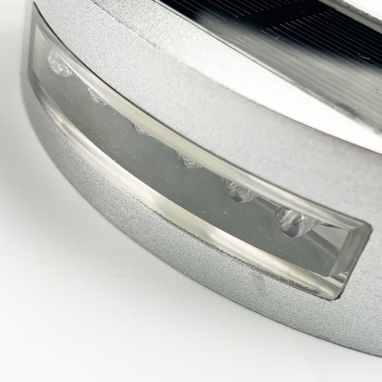 Солнечный светодиодный дорожный катафот в белом алюминиевом корпусе, 5 цветов