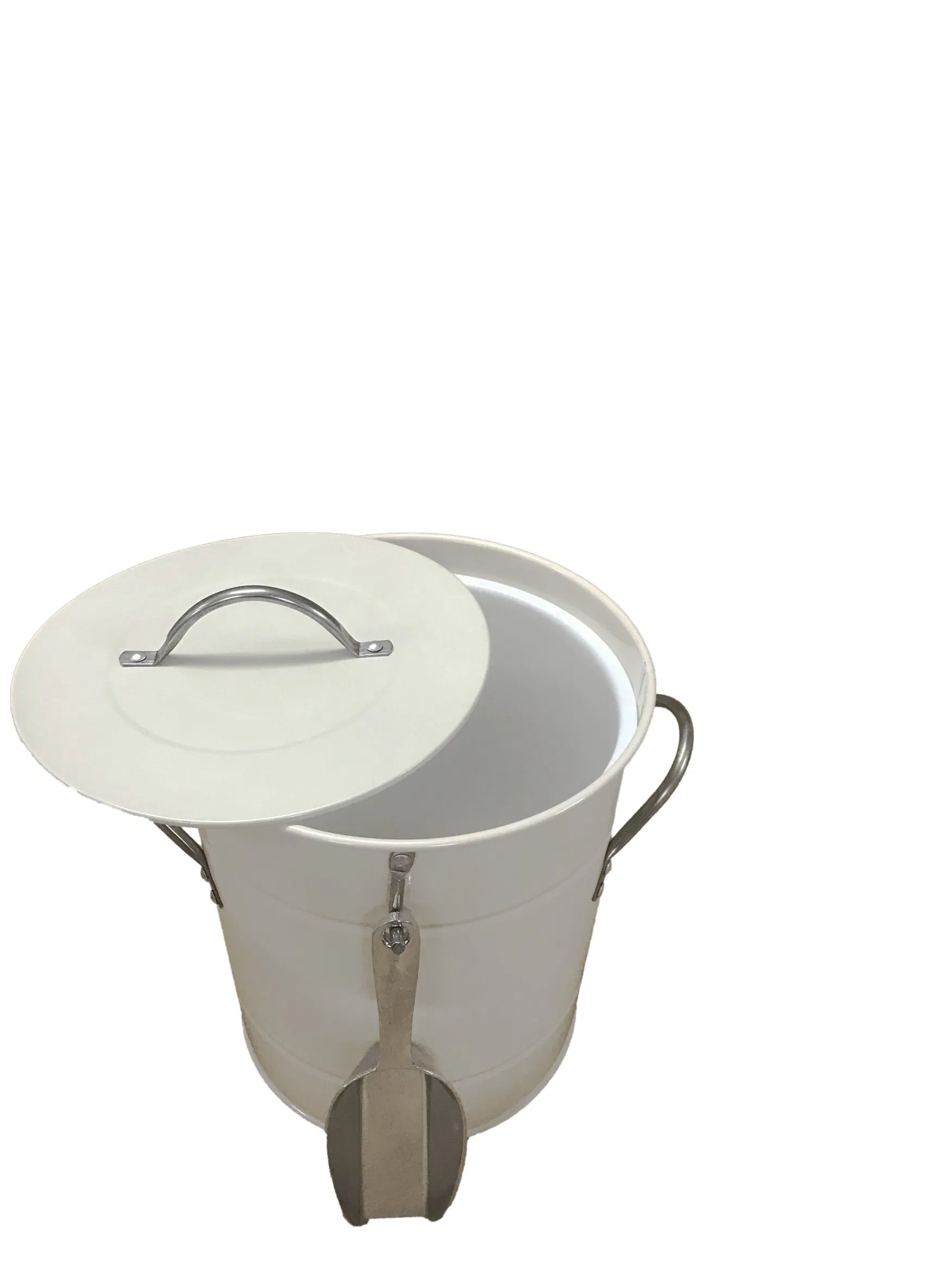Classic Galvanized Stainless Steel Double Walled Ice Bucket with Lid and Scoop