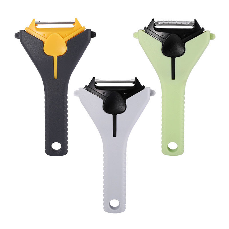 Stainless Steel Rotating Peeler Fruit Vegetable 3 in 1 Vegetable Kitchen Serrated for Potato Carrot Tomato Kiwi Cucumber Bl21010
