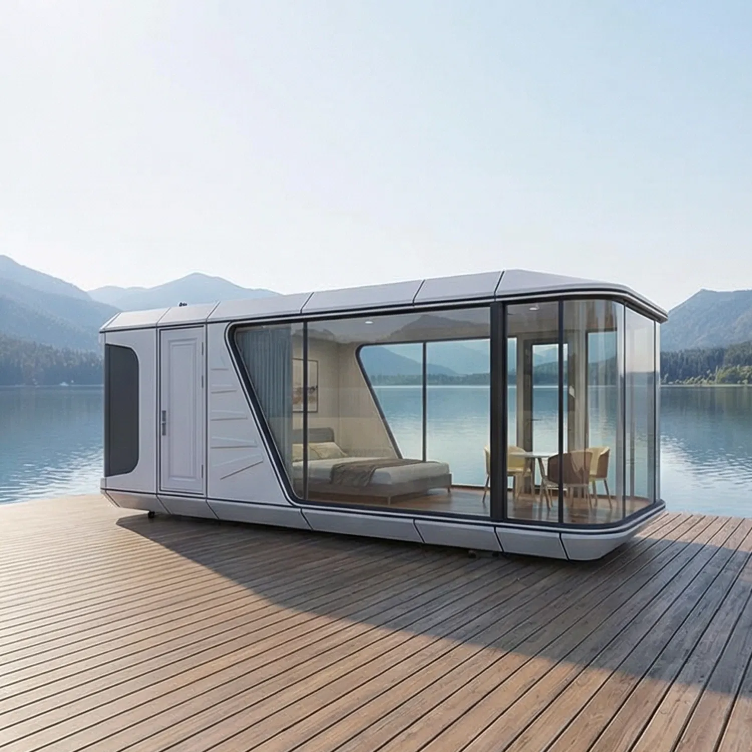 Prefab Villa Pod Space Capsule House Mini Aluminum Hotel Smart Home Price Prefab Mobile Cabin Room Prefabricated Integrated Camp Homestay Bedroom Manufacturer