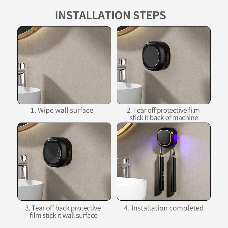 Smart Toothbrush Sterilizer Mini UV Sterilization Drying Toothbrush Holder