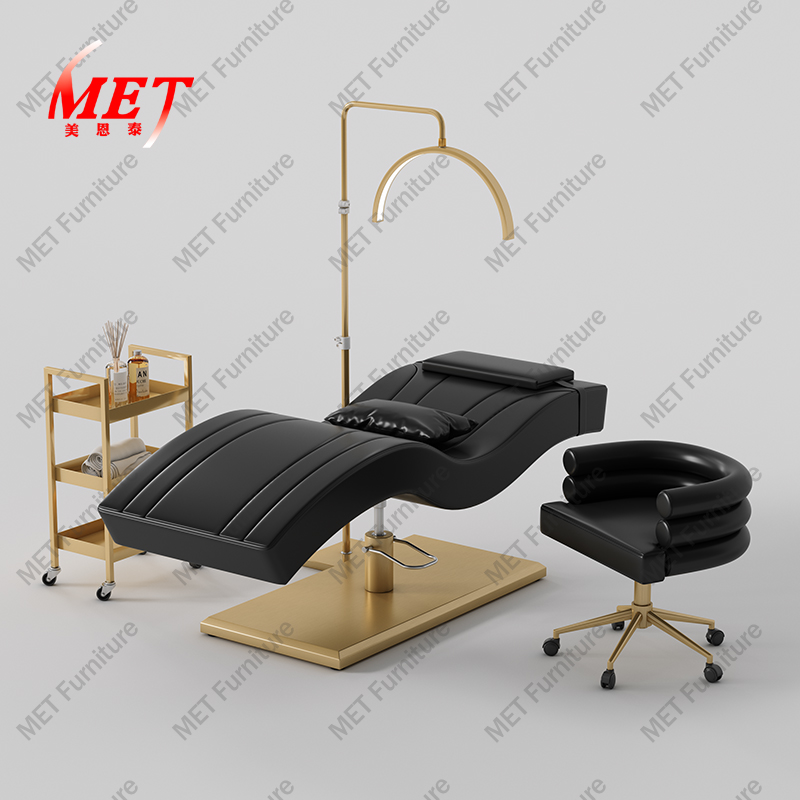 Кровать косметическая регулируемая для бровей ресниц Золотая база