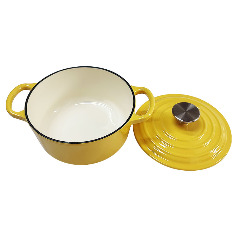 Чугунная эмалированная кастрюля-кокот 2.5 л