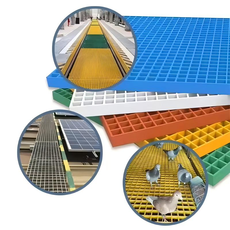 Corrosion Resistant FRP Mesh Grating Customized Size for Chemical and Marine Industry with High Strength and Anti-Slip Surface