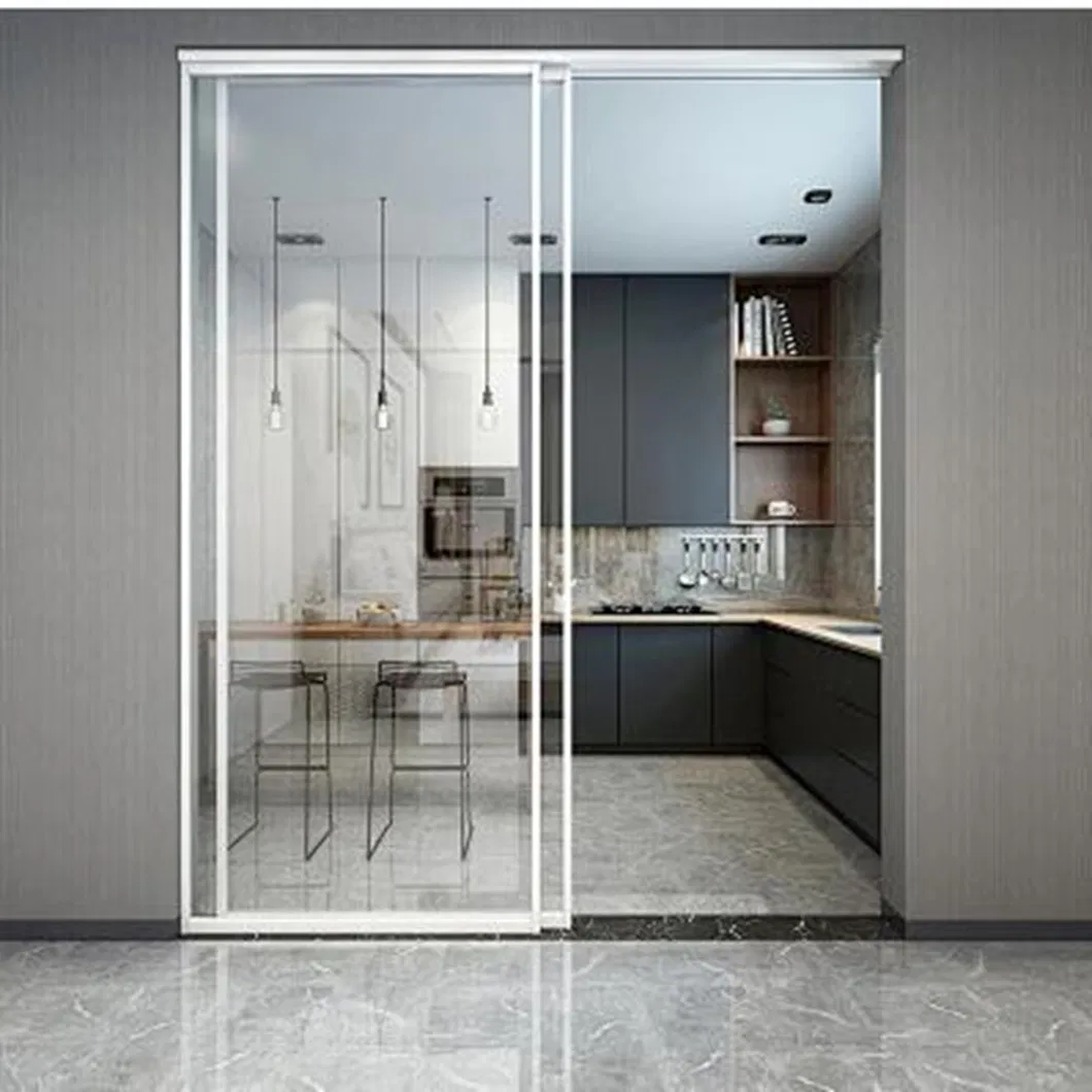 High Quality Automatic Operators Aluminium Frame Double Glazing Glass Sliding Door for Hotel Apartment Villa
