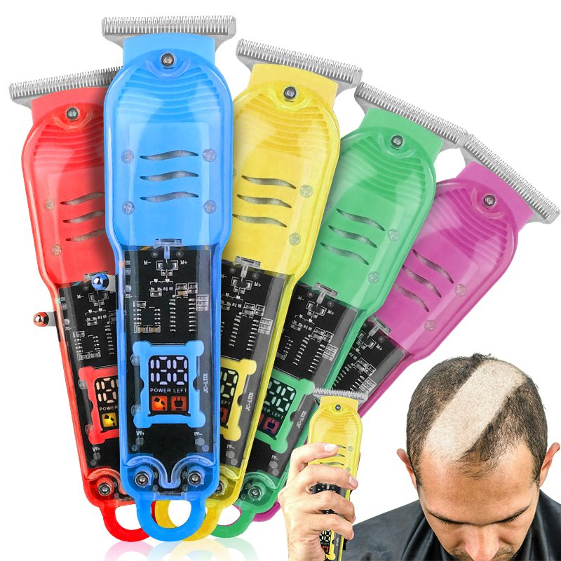 Transparent Electric Hair Clippers for Professional Barber Use