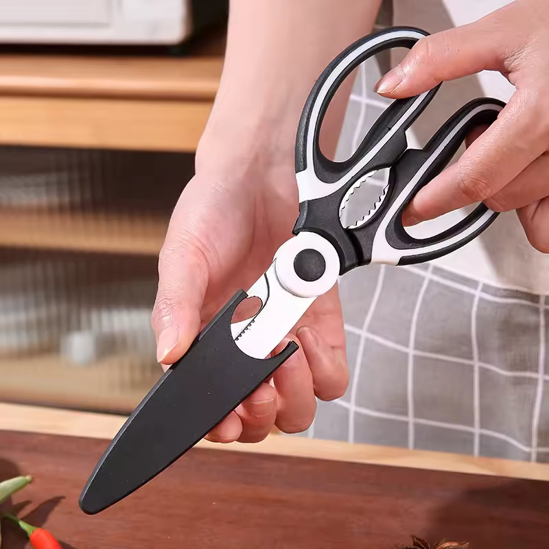 Multi-Functional Large Stainless Steel Kitchen Special Fish Cutting Strong Scissors