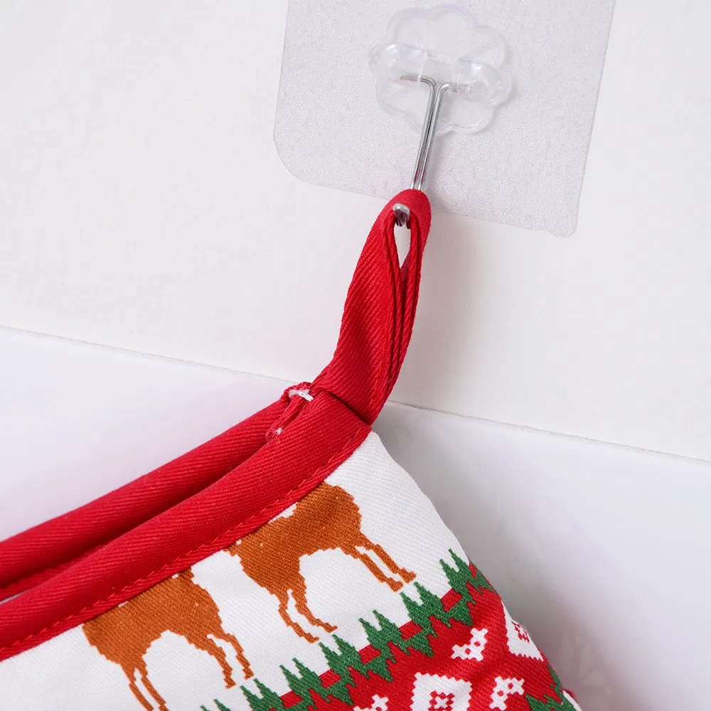 Printed Fabric Christmas Series Anti Scalding Printing Silicone Pot Holder