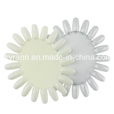 Transparent Natural Nail Tips Practice Manicure Tool Display 36 Tips Color Chart Practice Wheel Round Shape Nail Tips Practice Display