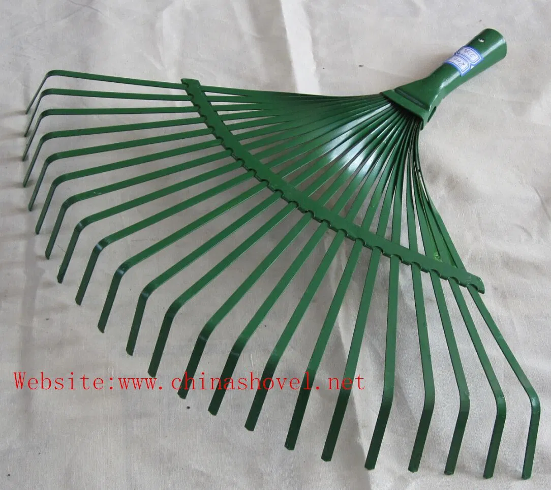 Garden Rake Steel Rake Head Green Rake Harrow