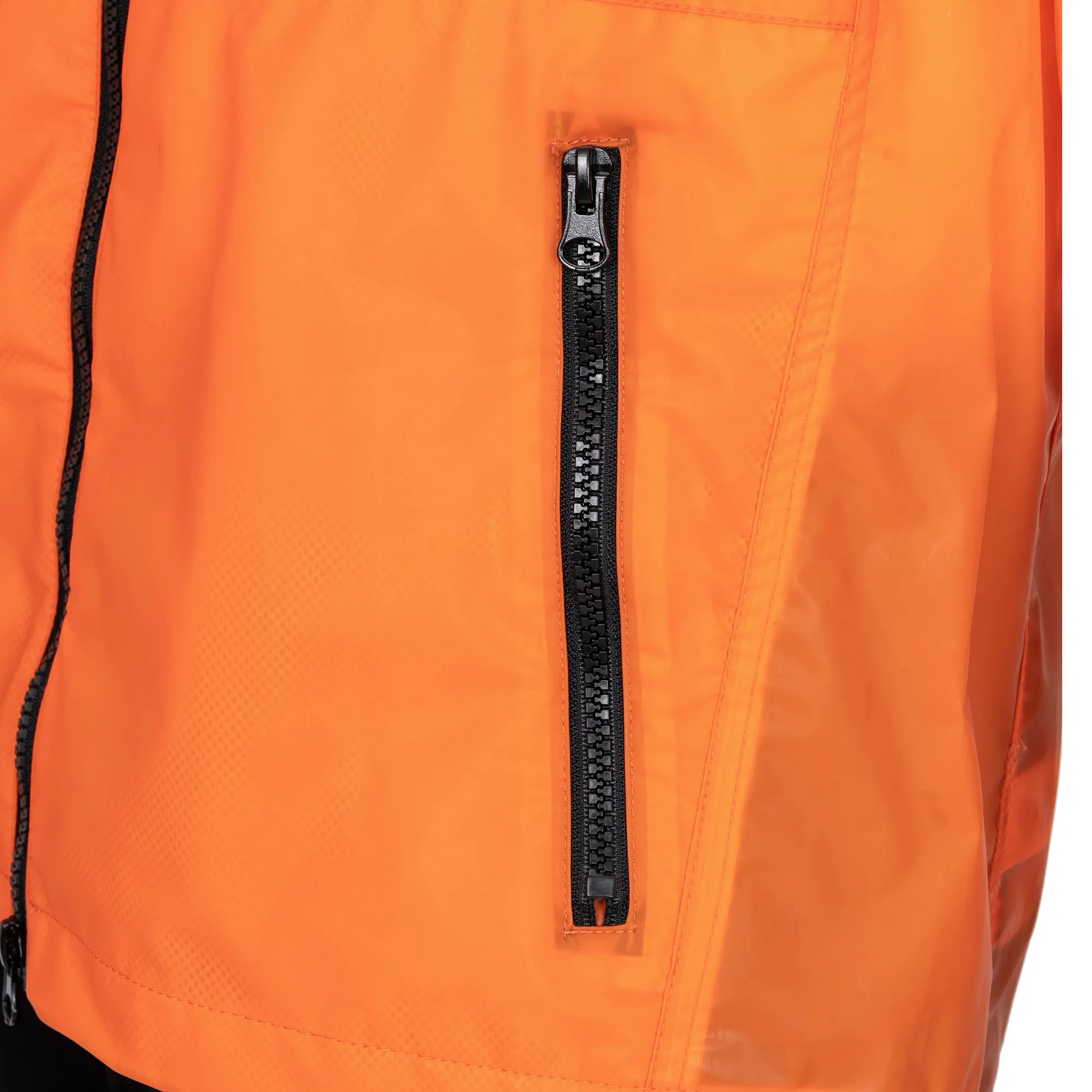 Customized Fashion Unisex Sports Orange Rain Jacket Raincoat with Hood