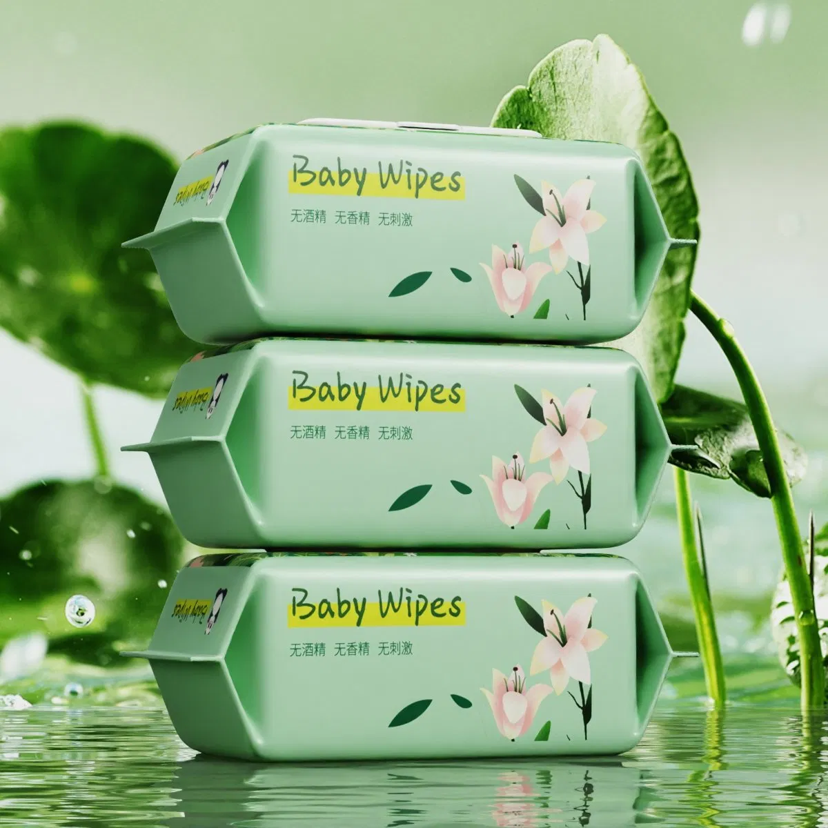 Professional Manufacturing Natural Extra Soft Cotton Wet Wipe for Baby Without Alcohol
