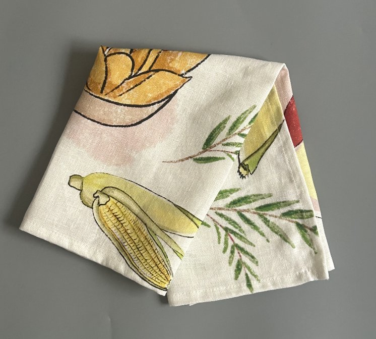 Hot Sale Custom Digital Printed Linen Napkins