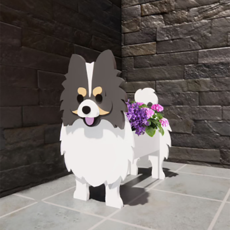 Декор садовый ПВХ-кашпо для собак уличный