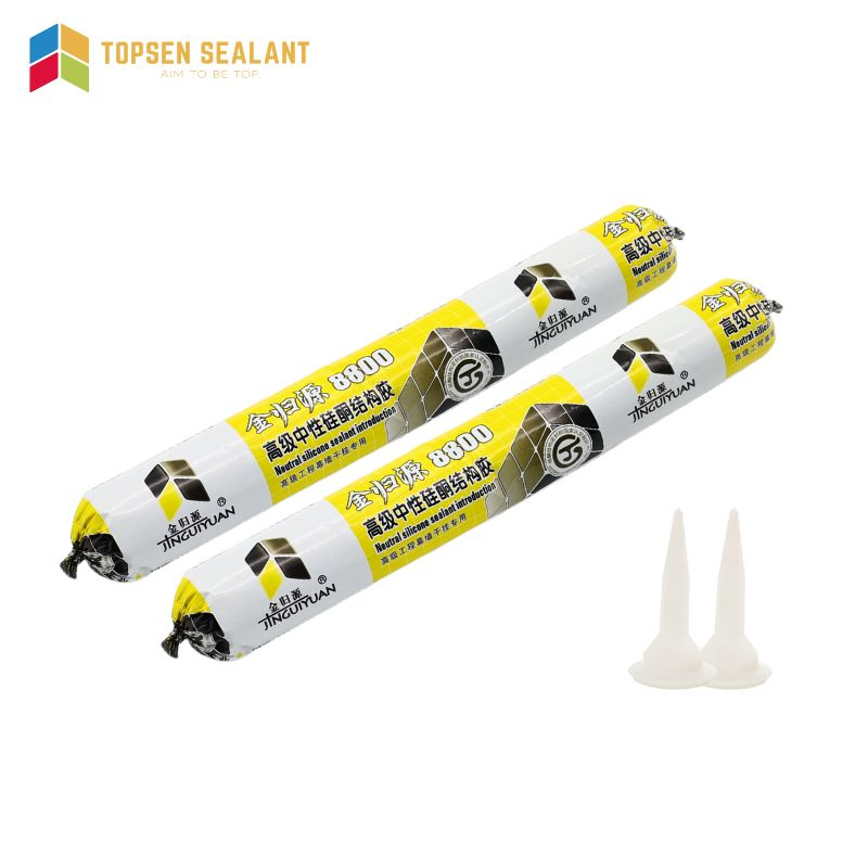 Topsen 8800 Oil-Free 100% Silicone Structural Glazing Sealant for Facade Bonding