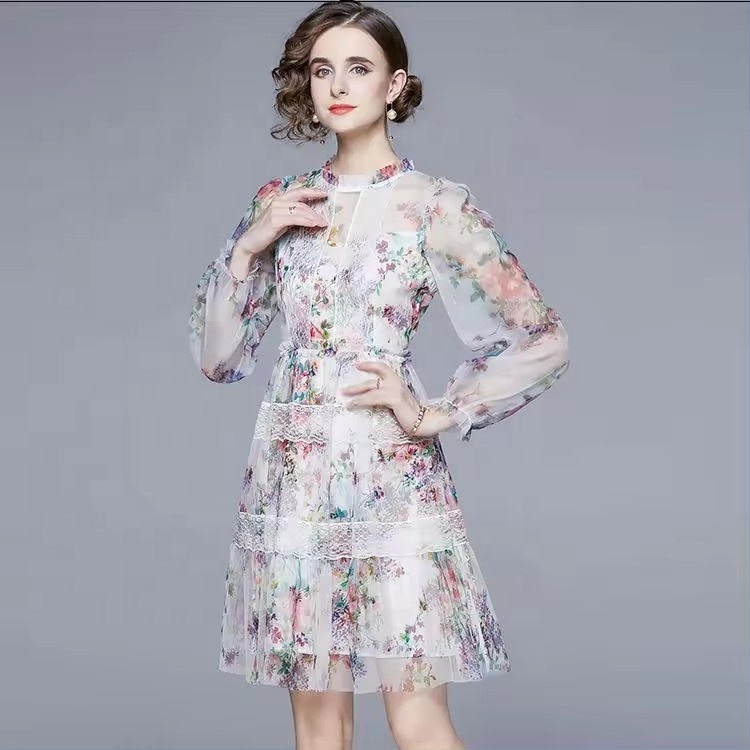 Платье женское весна-осень длинный рукав повседневное