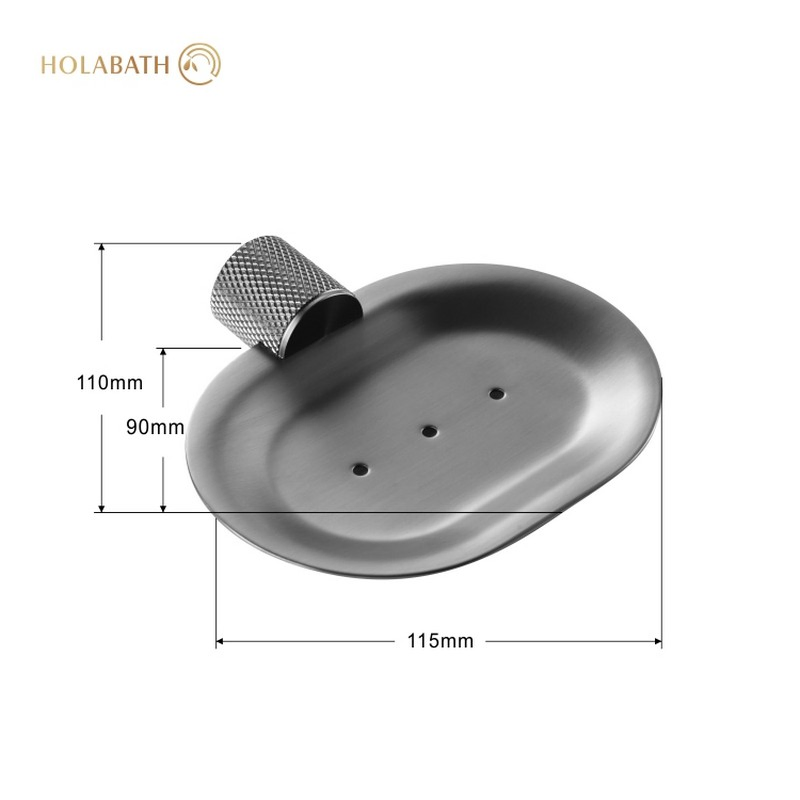 Stainless Steel Wall Mounted Soap Holder Soap Drain Dish Bathroom Storage Rack