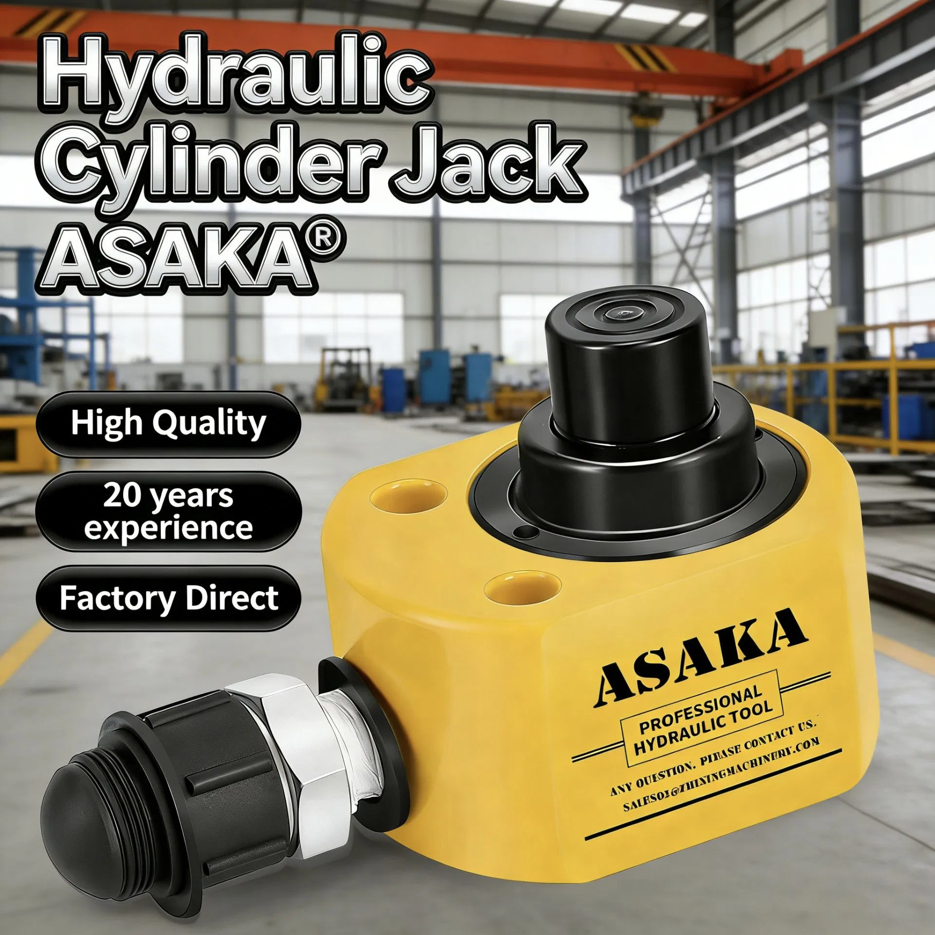 Portable Durable Lifting Tool Double Acting Hydraulic Cylinder Jack