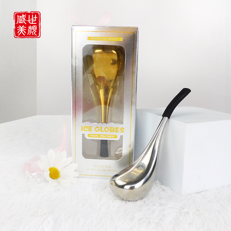 Beauty Skin Care Cold and Hot Dual-Purpose Stainless Steel Ice Spoon Massage Tool