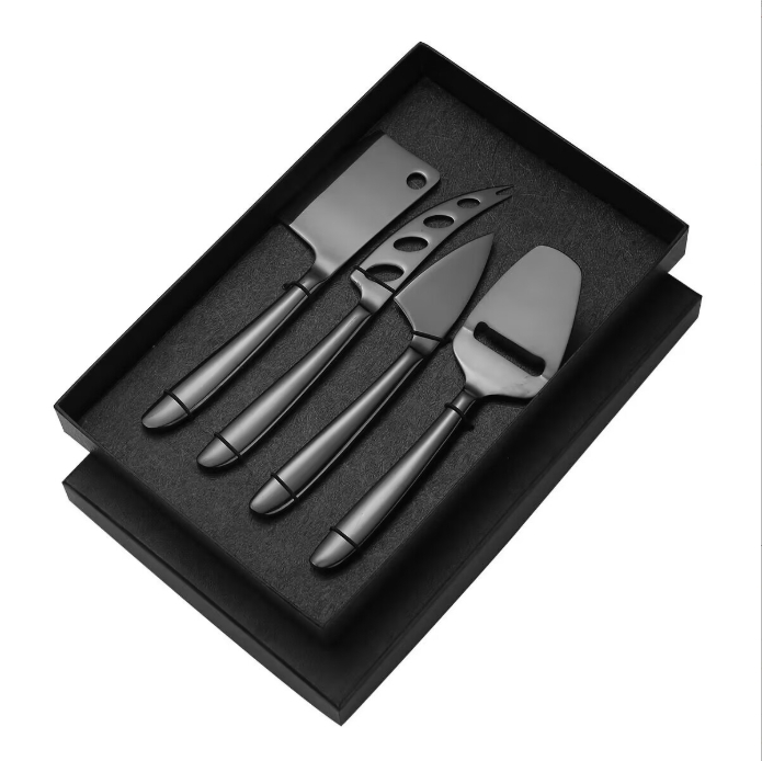 Stainless Steel Cheese Knife 4-Piece Set, Multi-Functional Cheese Planer Knife
