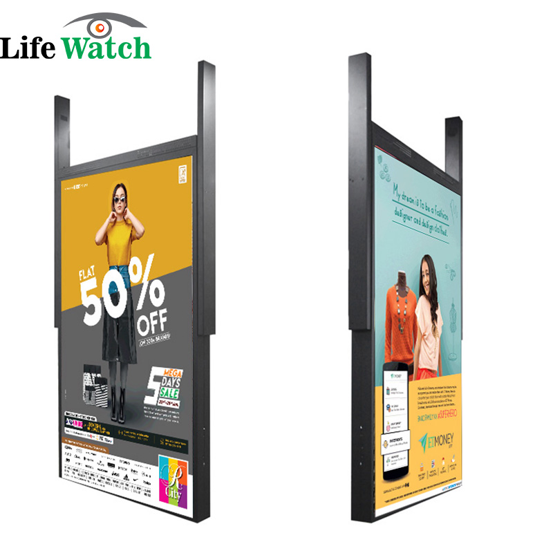 65 Inch Shop Window Aluminum Material Hang LCD Digital Signage Advertising