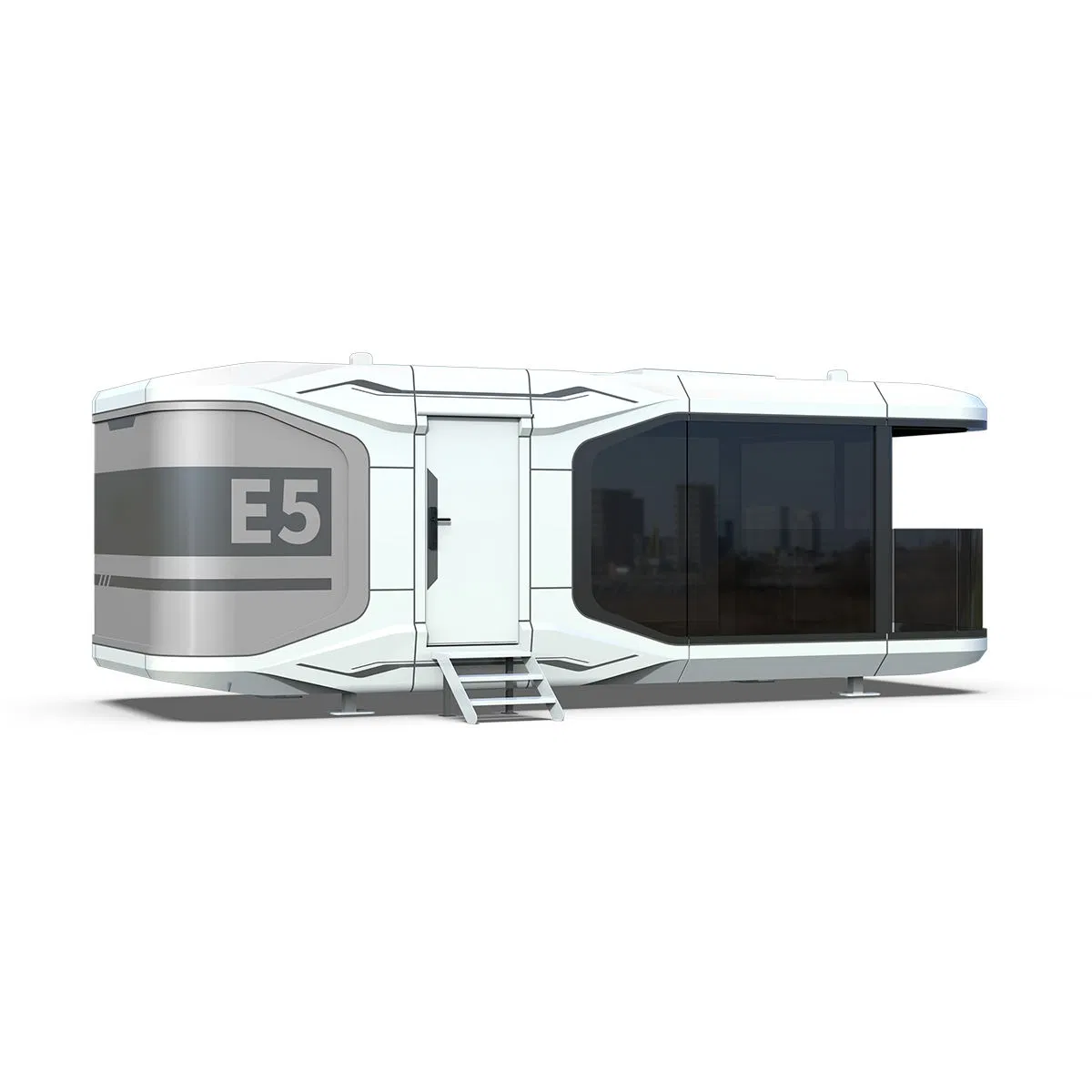 Space Capsule Featuring Electrochromic Glass for Instant Privacy in Modern Capsule Hotel or Dynamic Capsule House
