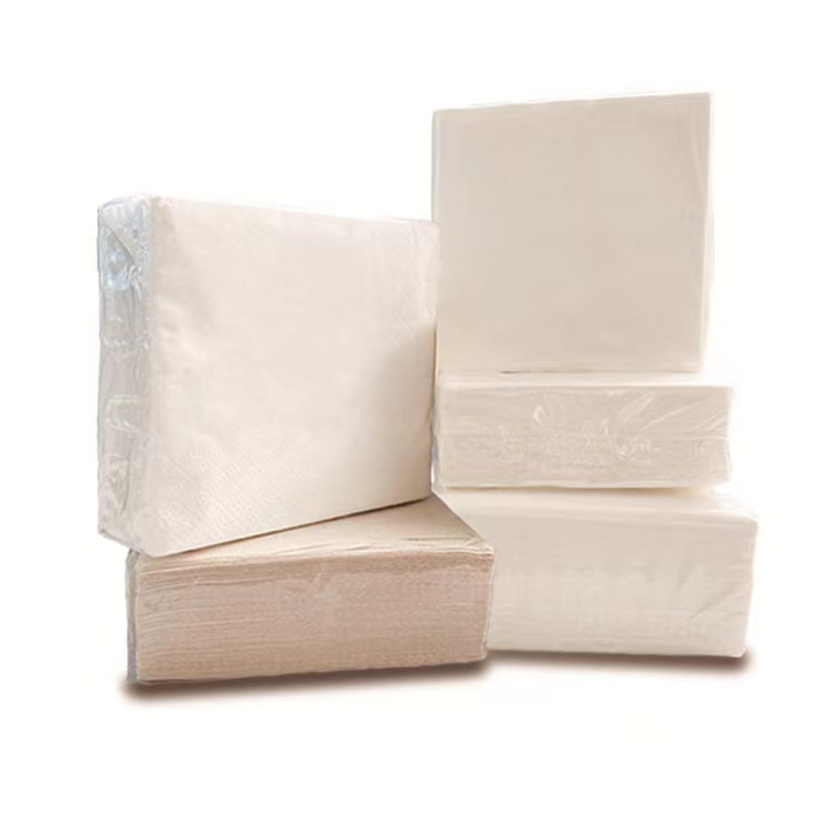 100% Bamboo Pulp Brown Napkin Paper 2 Ply 1/4 Quarter Fold Napkin
