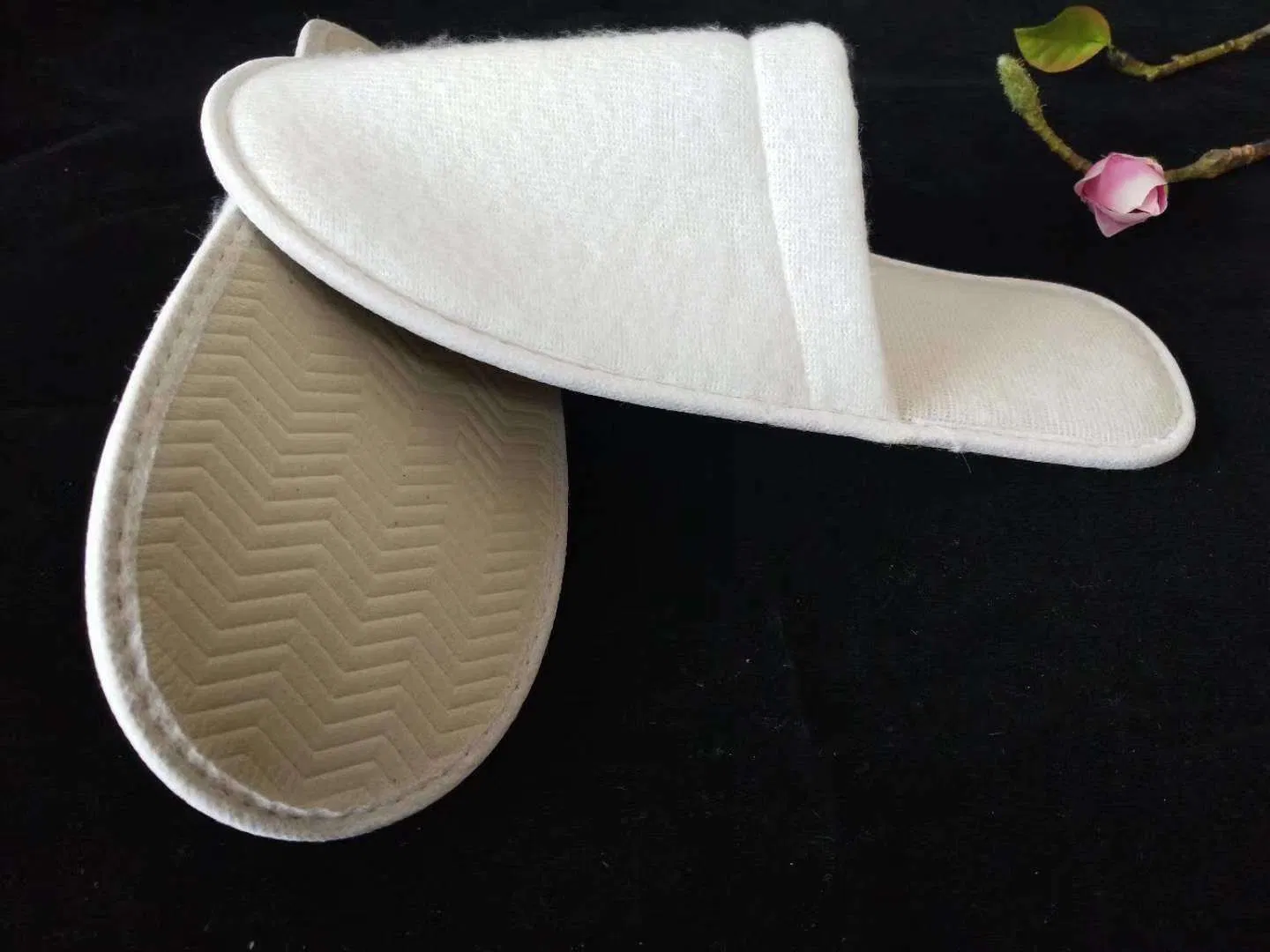 Custom White Hotel Disposable Slippers for Airline