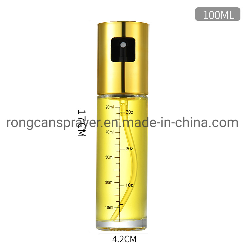 Kitchen Pump Glass Vinegar ABS Glass Bottle Oil Dispenser Olive Jar Oil Sprayer Bottle