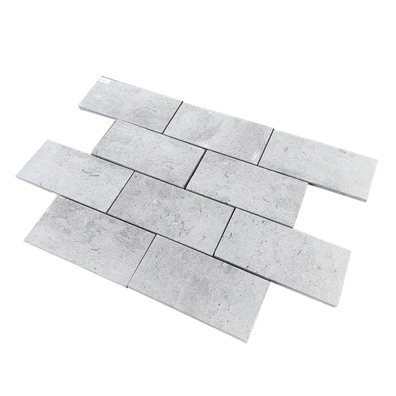 Grey Limestone Brick Floor and Wall Paving Tiles