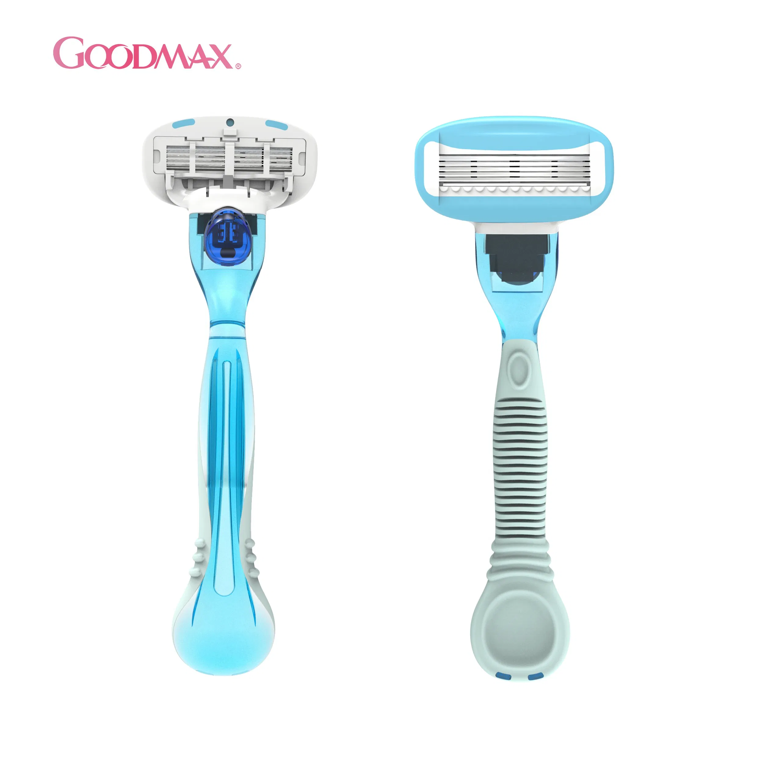 Five Blade Lady Razor System Open Back Design