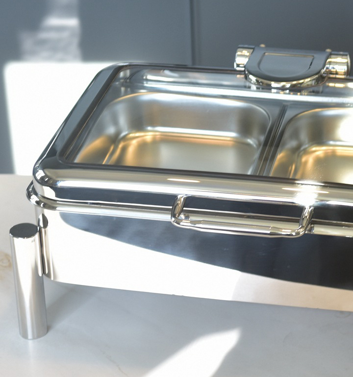 Catering Equipment 9 Liter Buffet Chafer Rotation Flip Chafing Dish