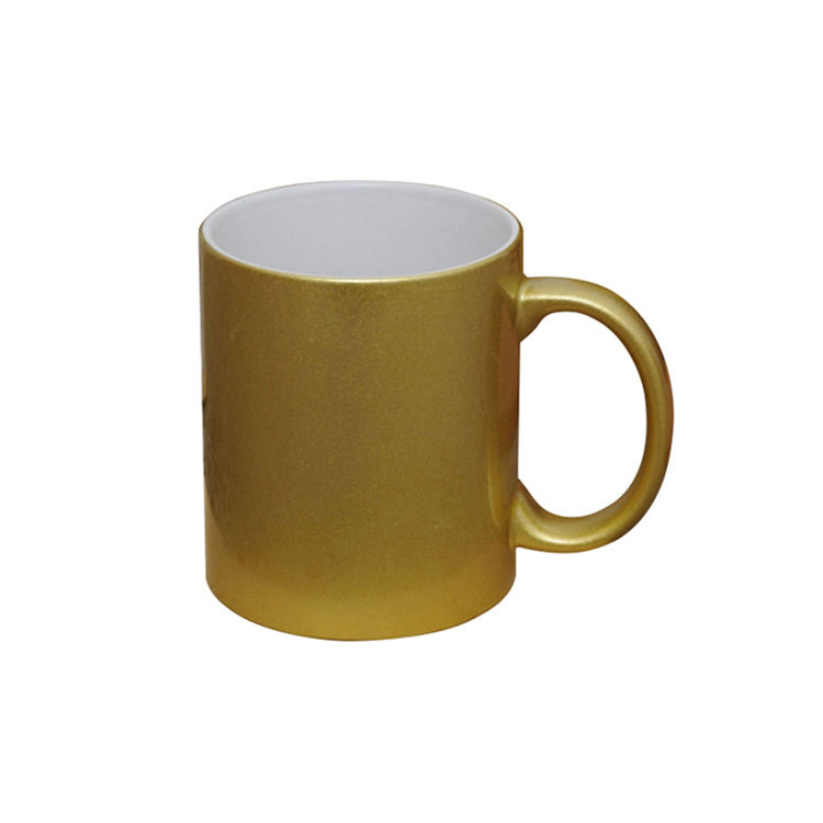 Фарфоровая кружка 11oz с золотым/серебряным покрытием на заказ