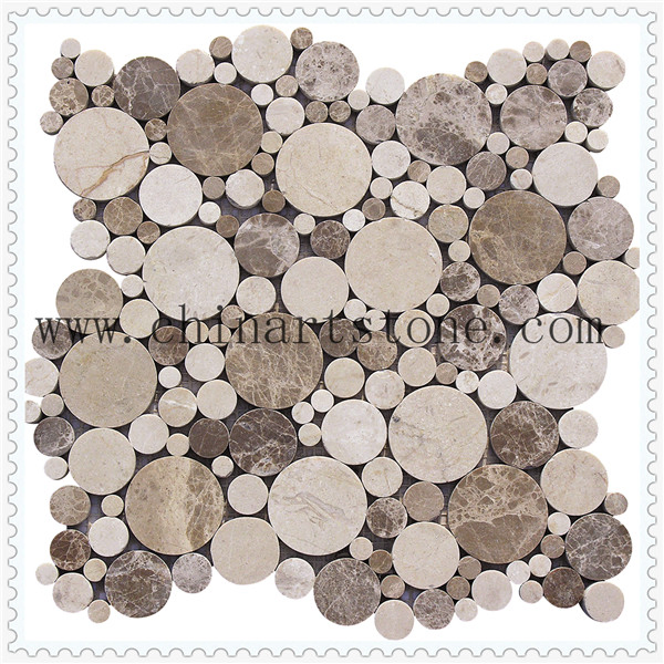 Мозаика из серого мрамора