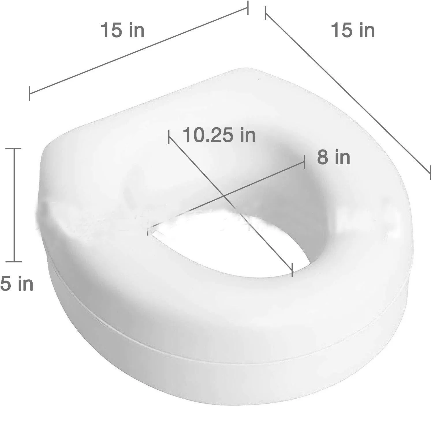 Disabled Duroplast Toilet Seat Riser for Handicapped