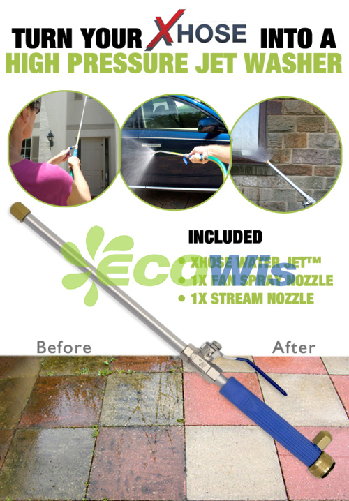 Multi-Use High Pressure Garden Cleaning Car Washing Water Jet Zoom Wand Mist Sprayer with Brush