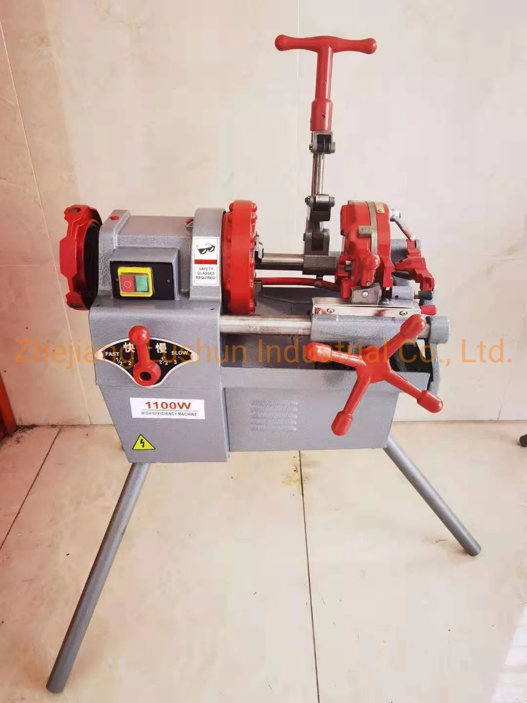 1/2′ ′ -2′ ′ High Speed Pipe Threading Machine 1100W Power