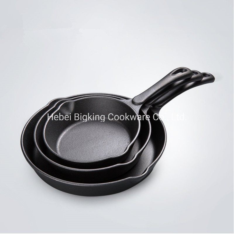 2019 New Set of 3 Pre-Seasoned Cast Iron Fry Pans