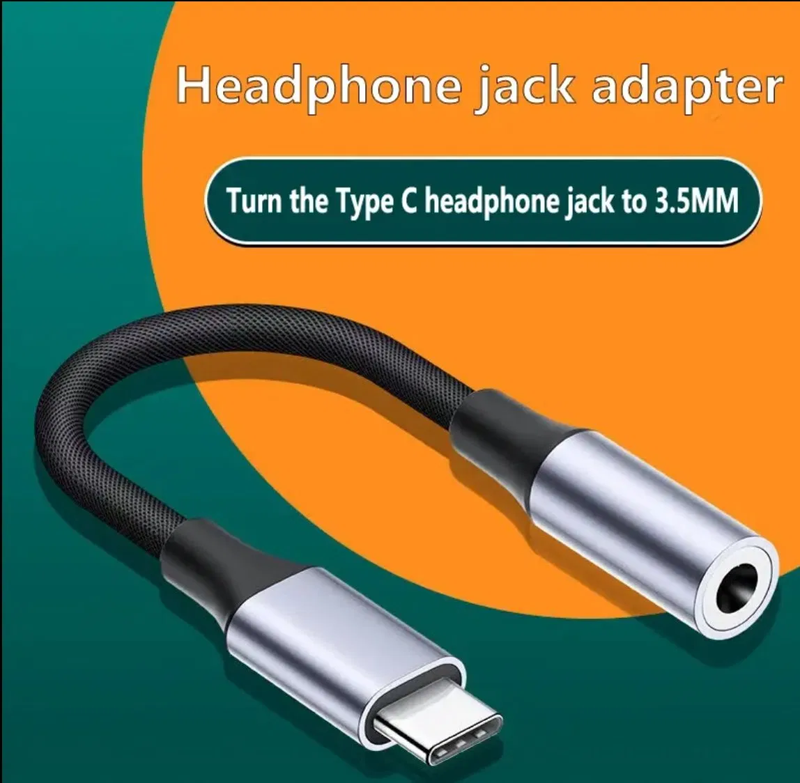Type-C Earphone Adapter Cable USB-C to 3.5mm Headphone Audio Mobile Converter