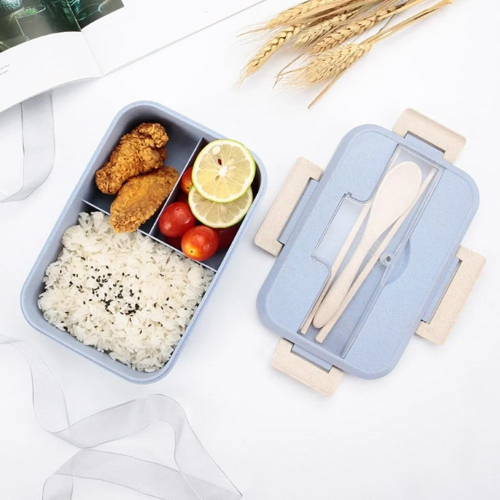 Portable Tableware Bento Wheat Straw Insulated Lunch Box Mi29847