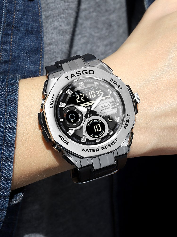 Smart Janpan Movement Stainless Man's Wrist Watch 50m Waterproof Digital Sport Watch