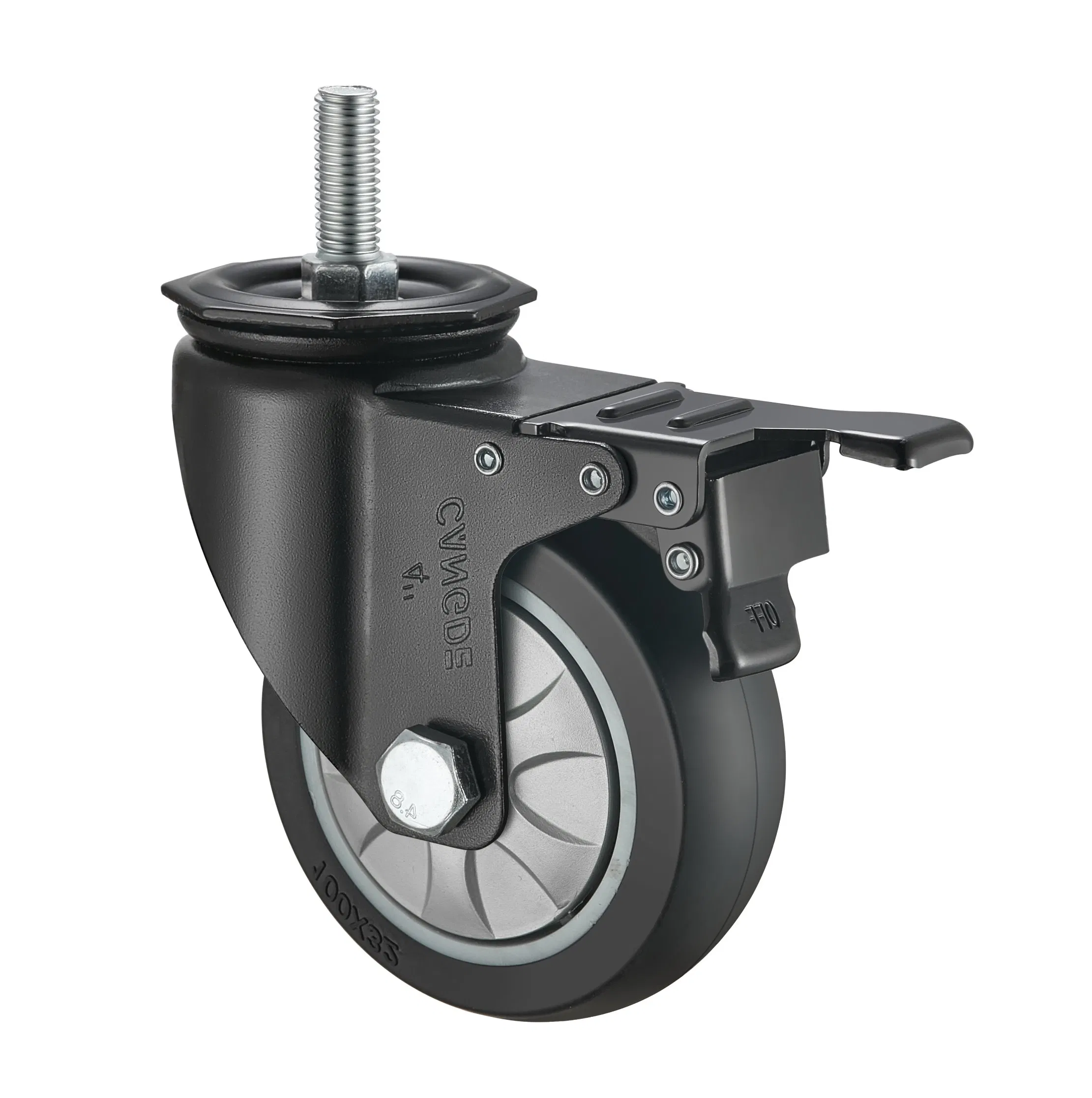 Precision Screw Rod Silent Caster with Dependable Braking System