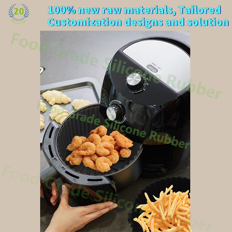 Customized Logo Waterproof Air Fryer Silicone Liner for Baking