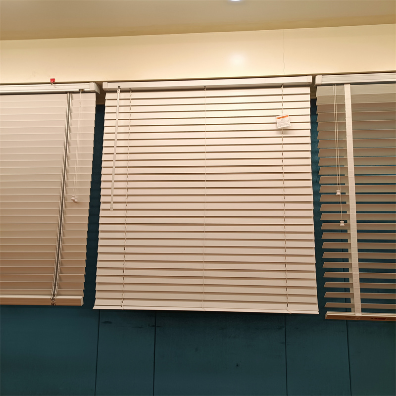 Manual Horizontal Blinds PVC Wood Fauxwood Venetian Blind for Windows and Home Interior Decoration