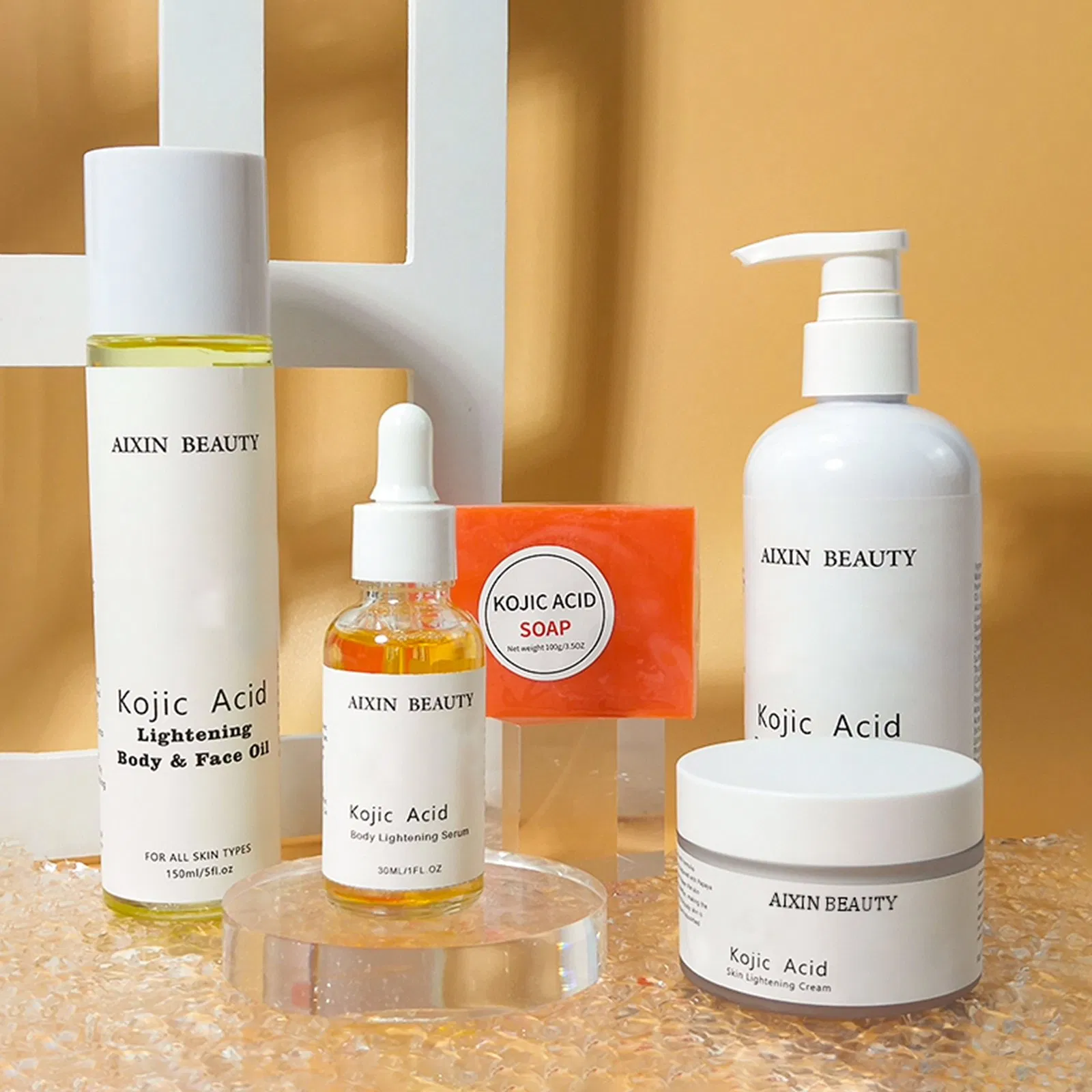 Beauty Cosmetics Skin Care Improve Dryness and Minimize Pores Kojic Acid Skin Care Set