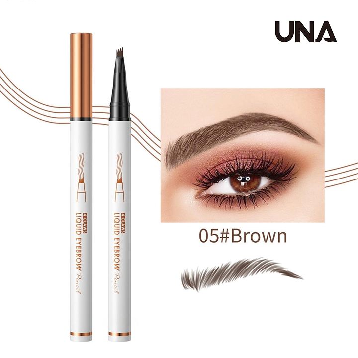 4 Fork Liquid Eyebrow Pencil Long-Lasting Waterproof Custom Logo Natural Eyebrow with 6 Colors